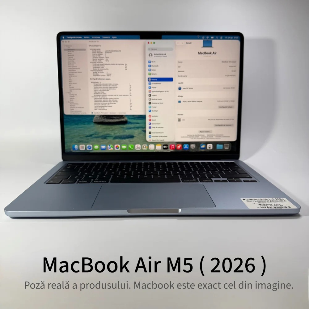 Apple MacBook Air M5 (2026) 16GB RAM 512GB SSD Blue –CA NOU – GARANȚIE 2 ANI [2]