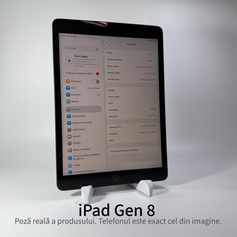 iPad 10.2" generația 8 128GB Gray Grad A • Second Hand • GARANȚIE 2 ANI [4]