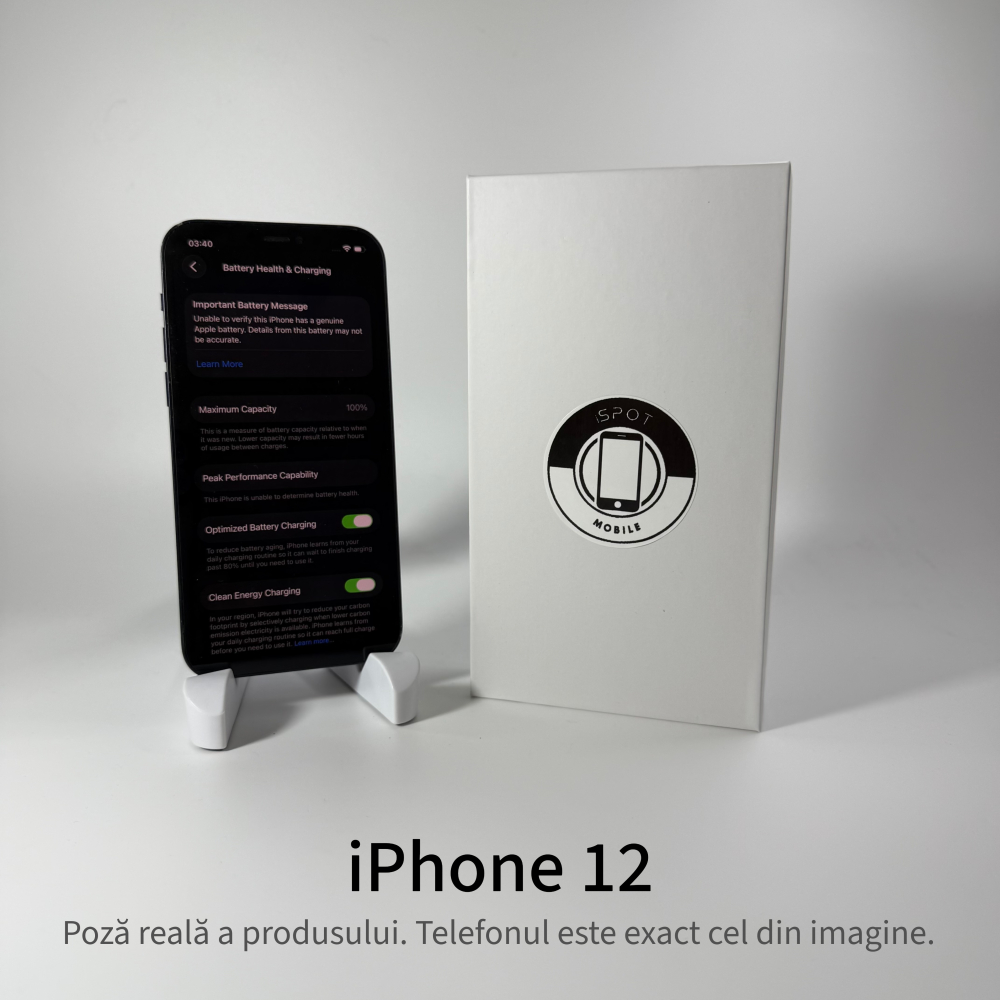 iPhone 12 128GB Black Grad A- • Second Hand • GARANȚIE 2 ANI [4]
