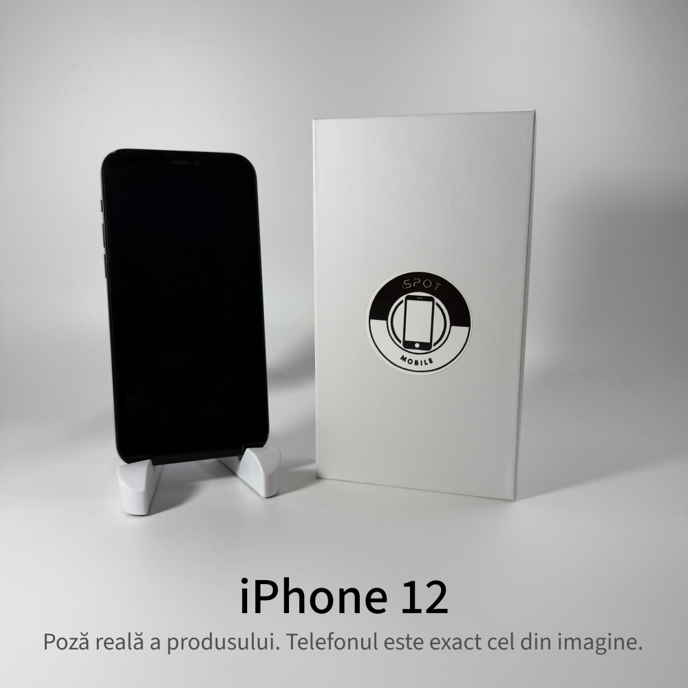 iPhone 12 128GB Black Grad A- • Second Hand • GARANȚIE 2 ANI [2]