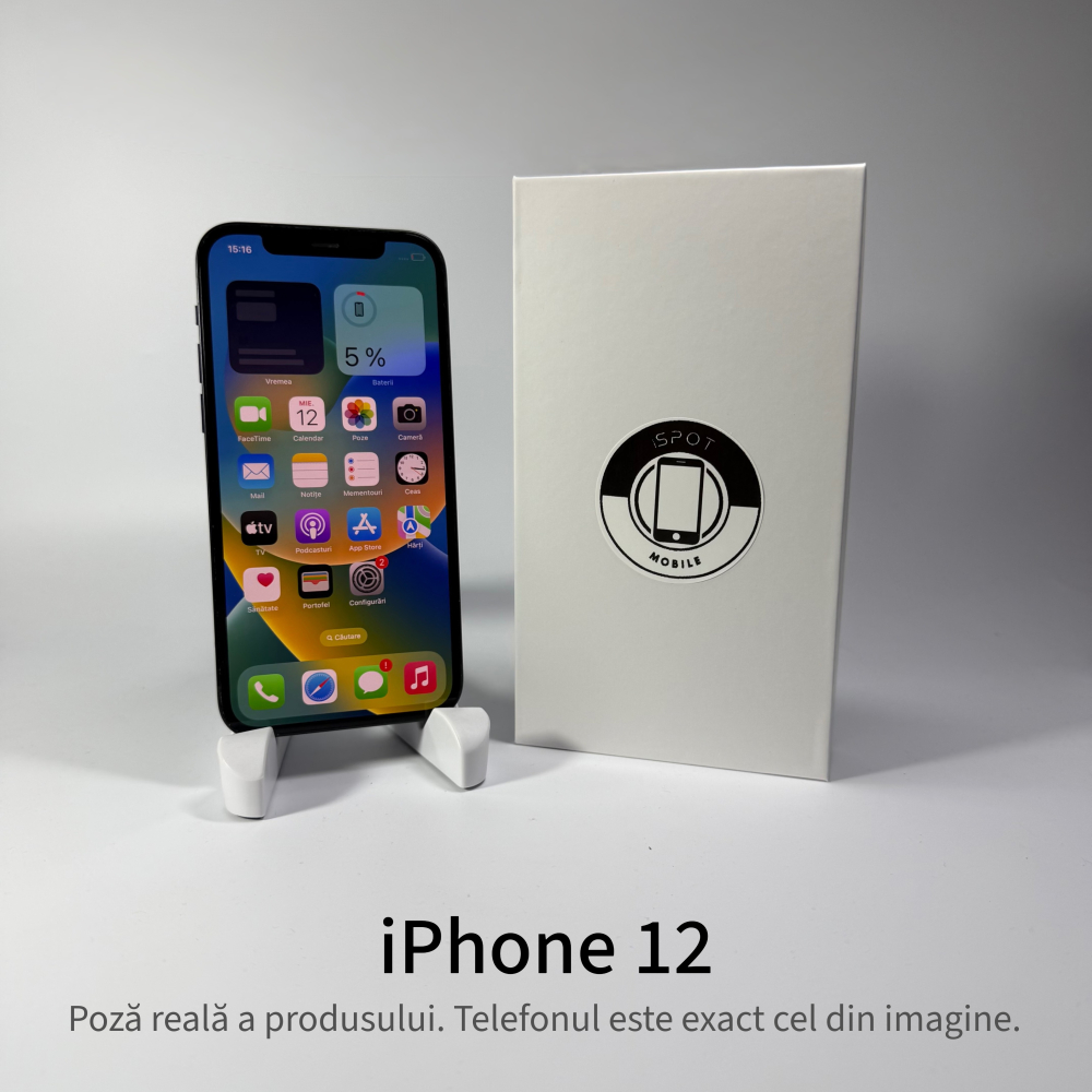 iPhone 12 64GB Black Grad A • Second Hand • GARANȚIE 2 ANI [2]