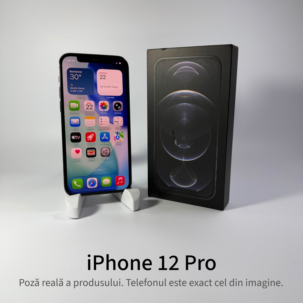 iPhone 12 Pro 128GB Graphite Grad A  - Second Hand - GARANTIE 2 ANI [2]