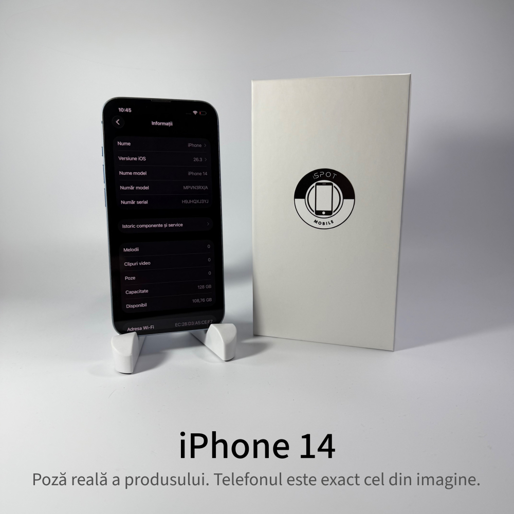 iPhone 14 128GB Blue Grad A - Second Hand - GARANTIE 2 ANI [3]