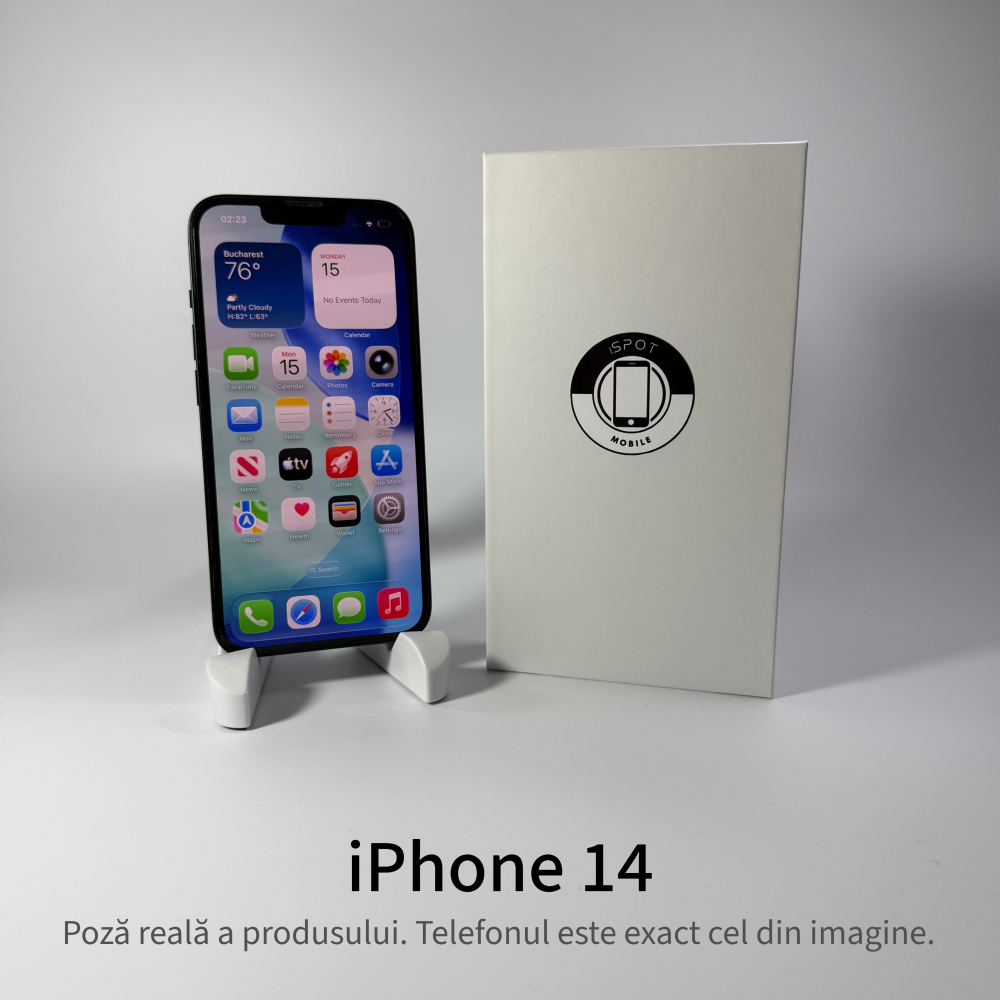 iPhone 14 128GB Midnight Grad A - Second Hand - GARANTIE 2 ANI [2]