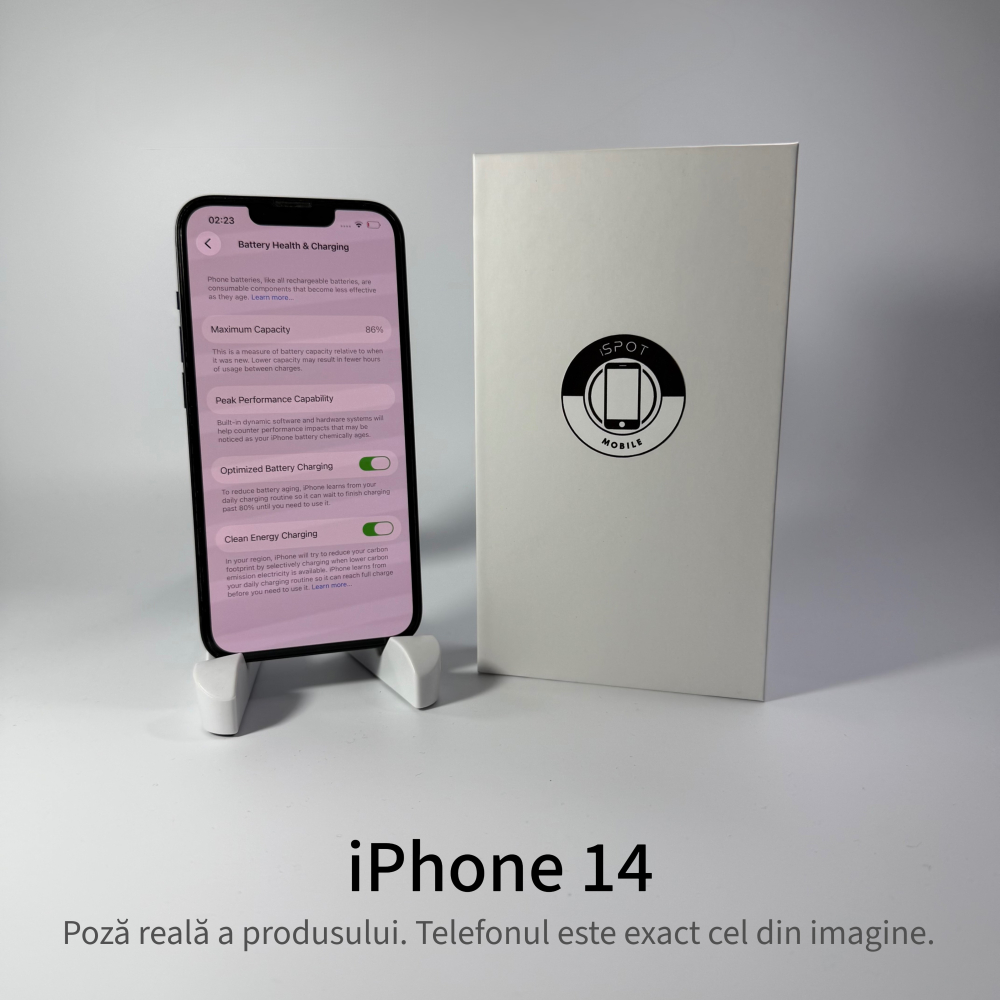 iPhone 14 128GB Midnight Grad A - Second Hand - GARANTIE 2 ANI [3]