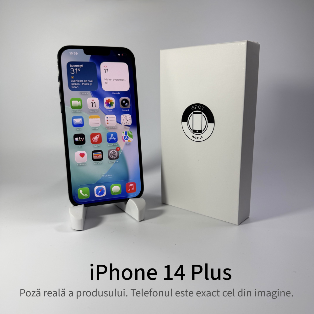 iPhone 14 Plus 128 GB Black Grad B – Second Hand - GARANȚIE 2 ANI [2]