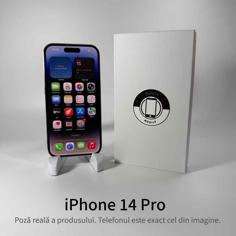 iPhone 14 Pro 128GB Silver Grad A • Second Hand • GARANȚIE 2 ANI [2]