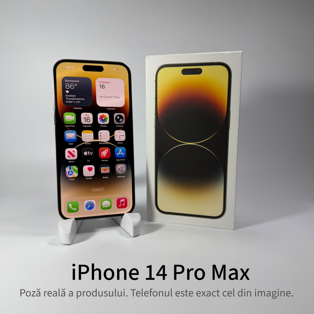 iPhone 14 Pro Max 128GB Gold Grad A • Second Hand • GARANȚIE 2 ANI [2]