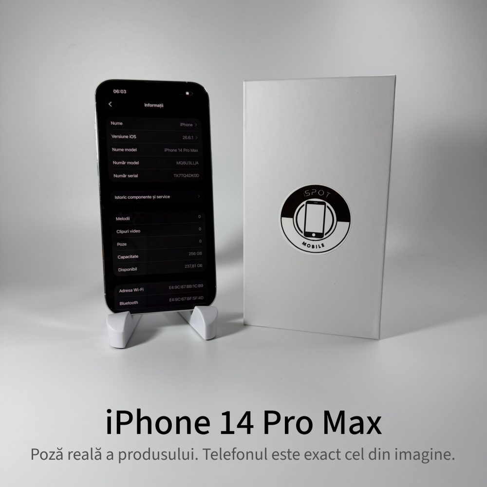 iPhone 14 Pro Max 256GB Silver Grad A- • Second Hand • GARANȚIE 2 ANI [5]