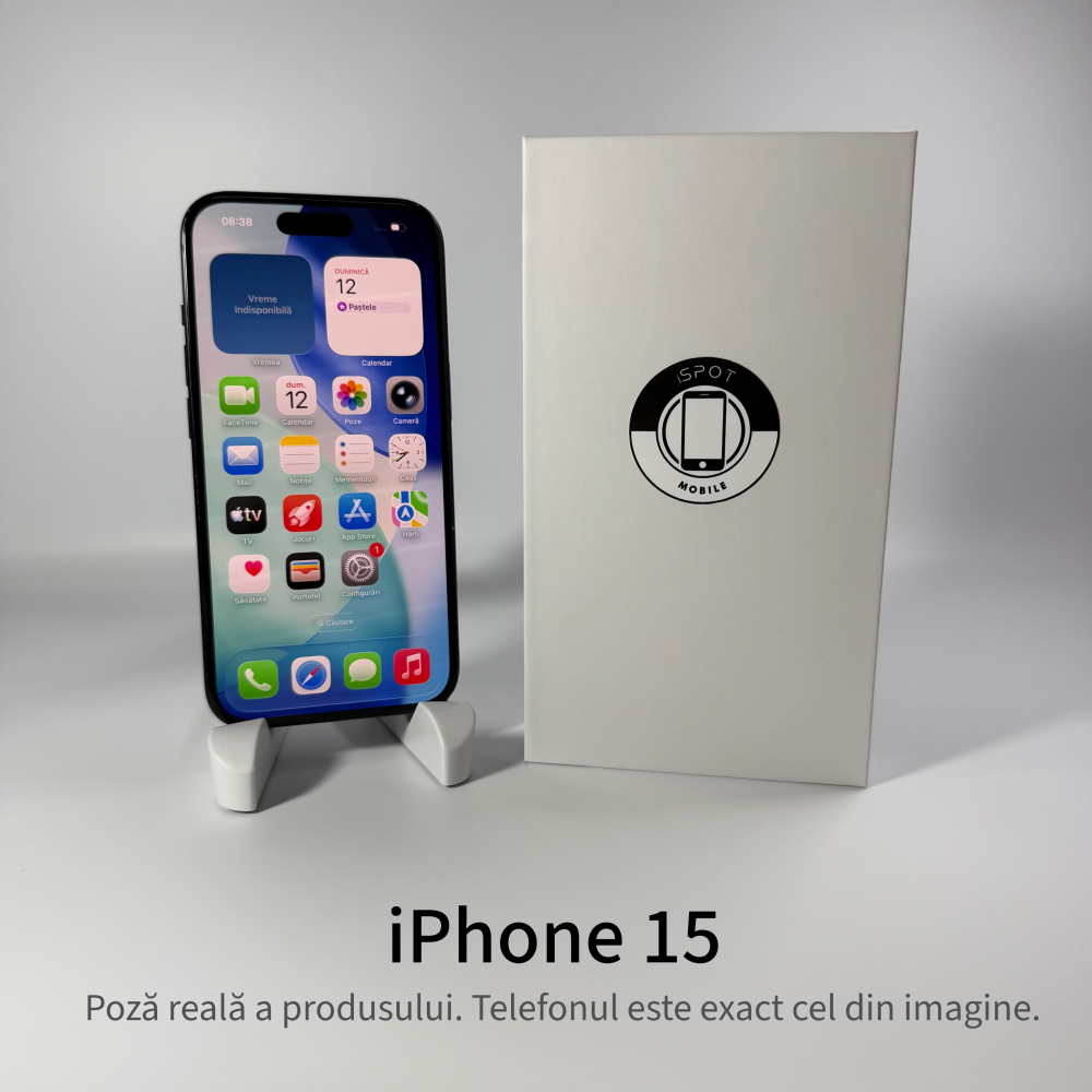 iPhone 15 128GB Black Grad A – Second Hand - GARANȚIE 2 ANI [2]