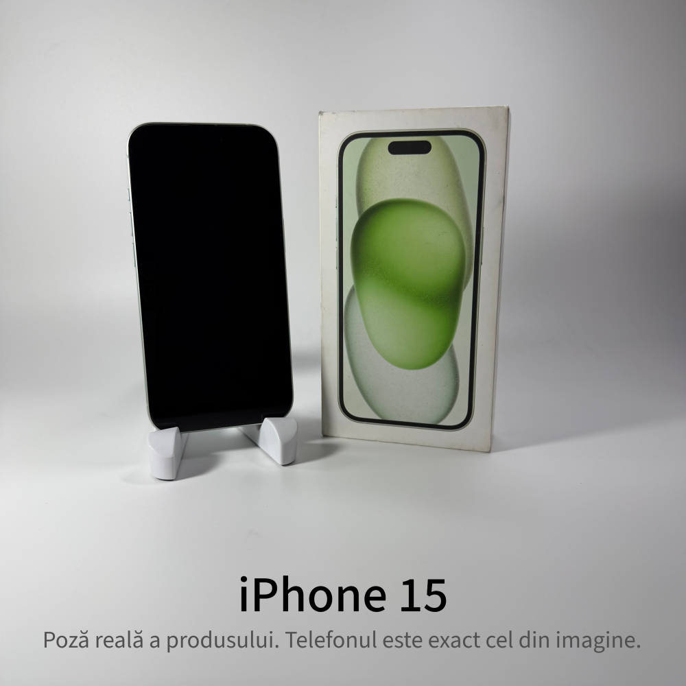 iPhone 15 128GB Green Grad A • Second Hand • GARANȚIE 2 ANI [3]
