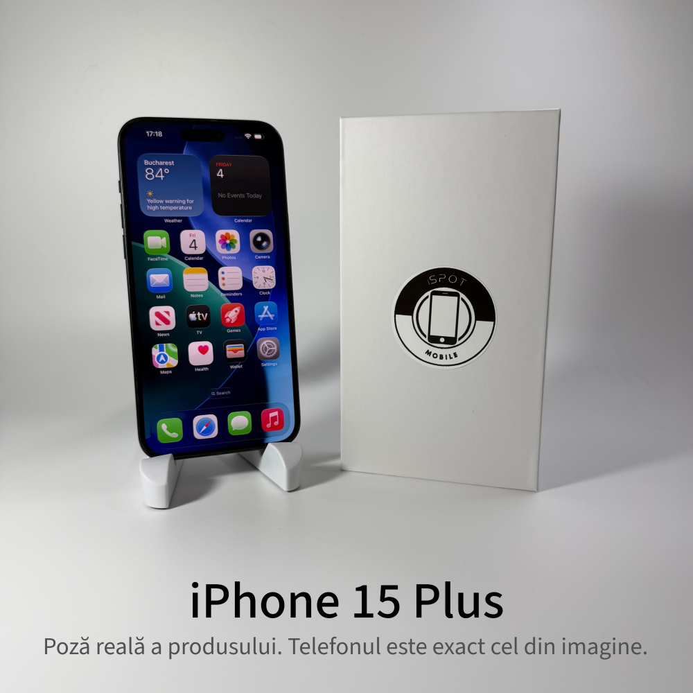 iPhone 15 Plus 128GB Black Grad A • Second Hand • GARANȚIE 2 ANI [2]