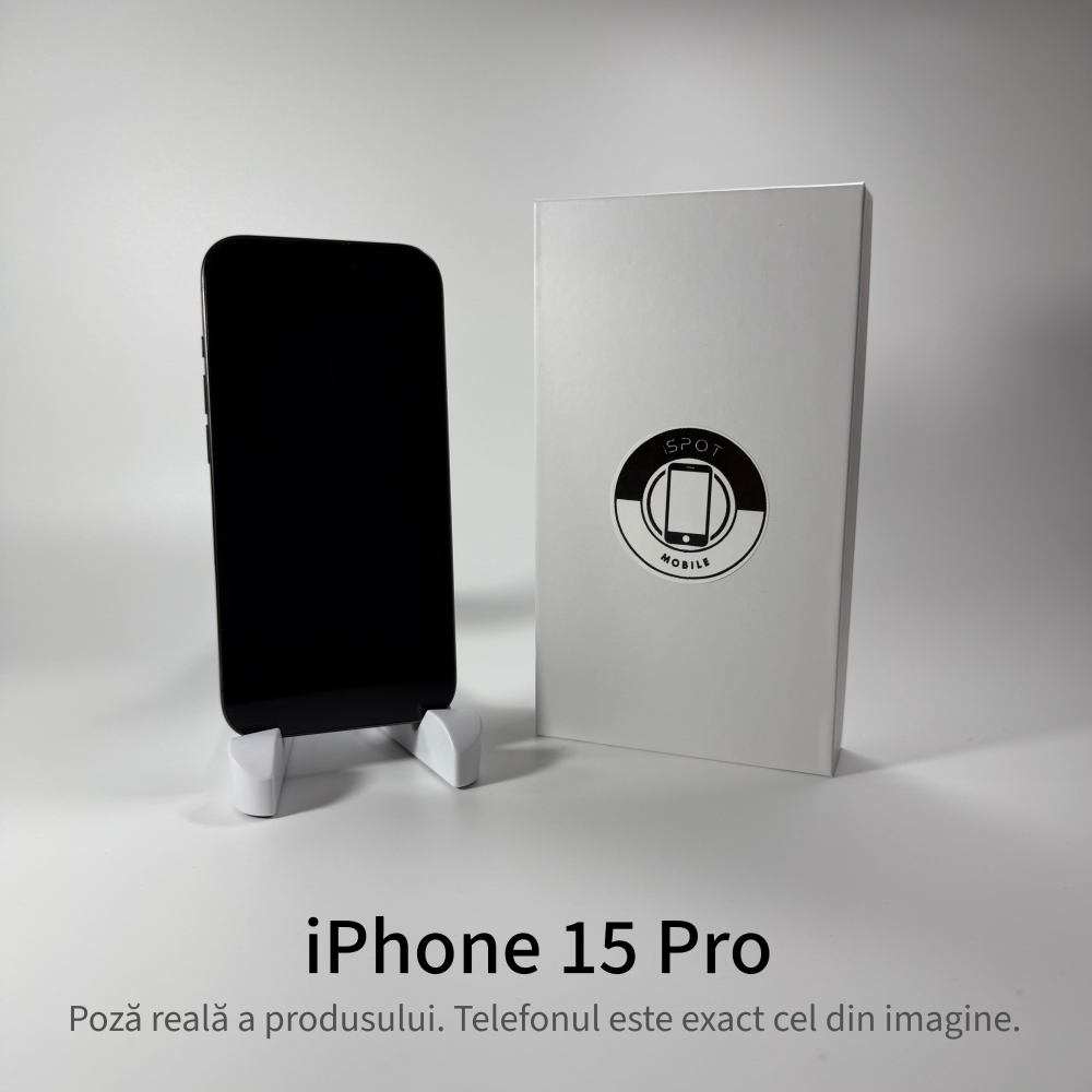 iPhone 15 Pro 128GB Black Grad A • Second Hand • GARANȚIE 2 ANI [3]