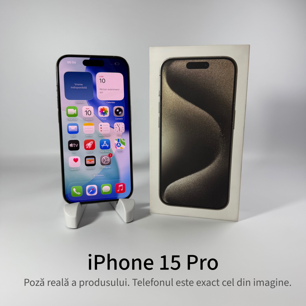 iPhone 15 Pro 128GB Natural Titanium Grad A – Second Hand - GARANȚIE 2 ANI [2]