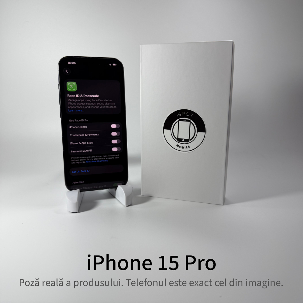 iPhone 15 Pro 256GB Black Grad A • Second Hand • GARANȚIE 2 ANI [4]