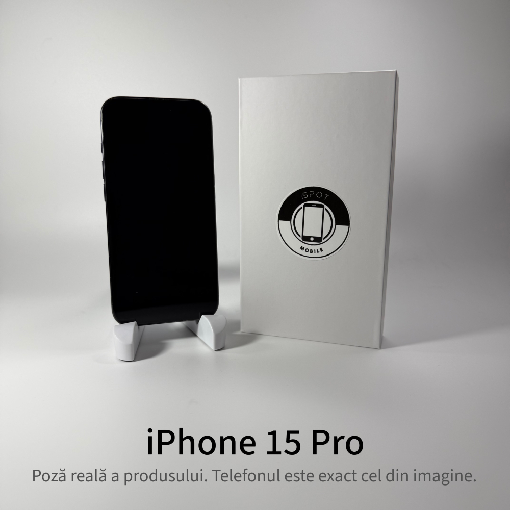 iPhone 15 Pro 256GB Black Grad A • Second Hand • GARANȚIE 2 ANI [3]