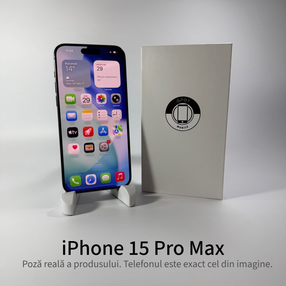 iPhone 15 Pro Max 256GB Black Grad A – Second Hand – GARANȚIE 2 ANI [2]