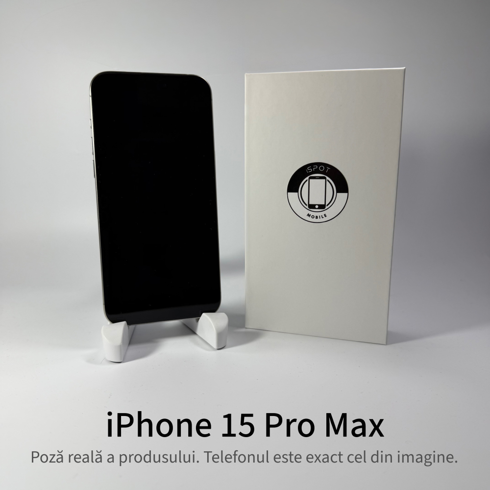 iPhone 15 Pro Max 256GB Natural Titanium Grad A • Second Hand • GARANȚIE 2 ANI [3]