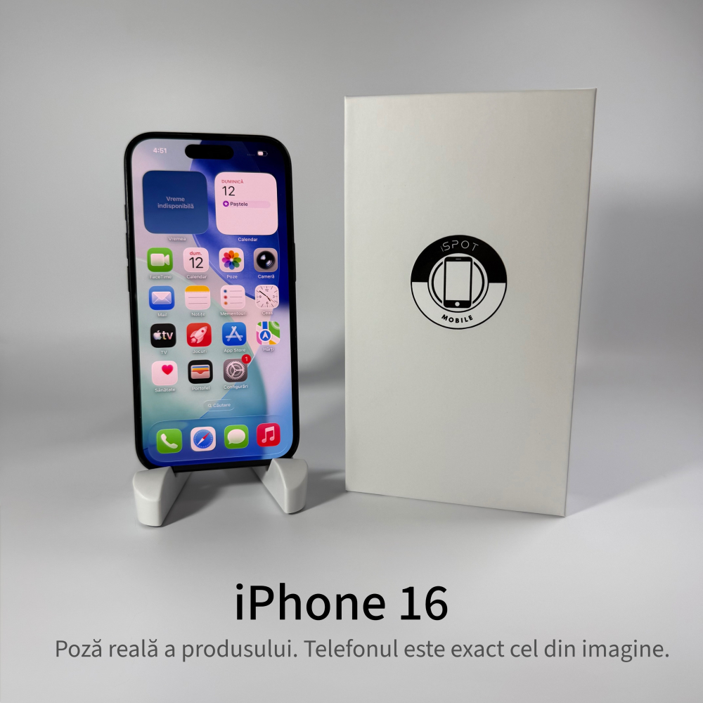 iPhone 16 128GB Black Grad A+ – Second Hand - GARANȚIE 2 ANI [2]