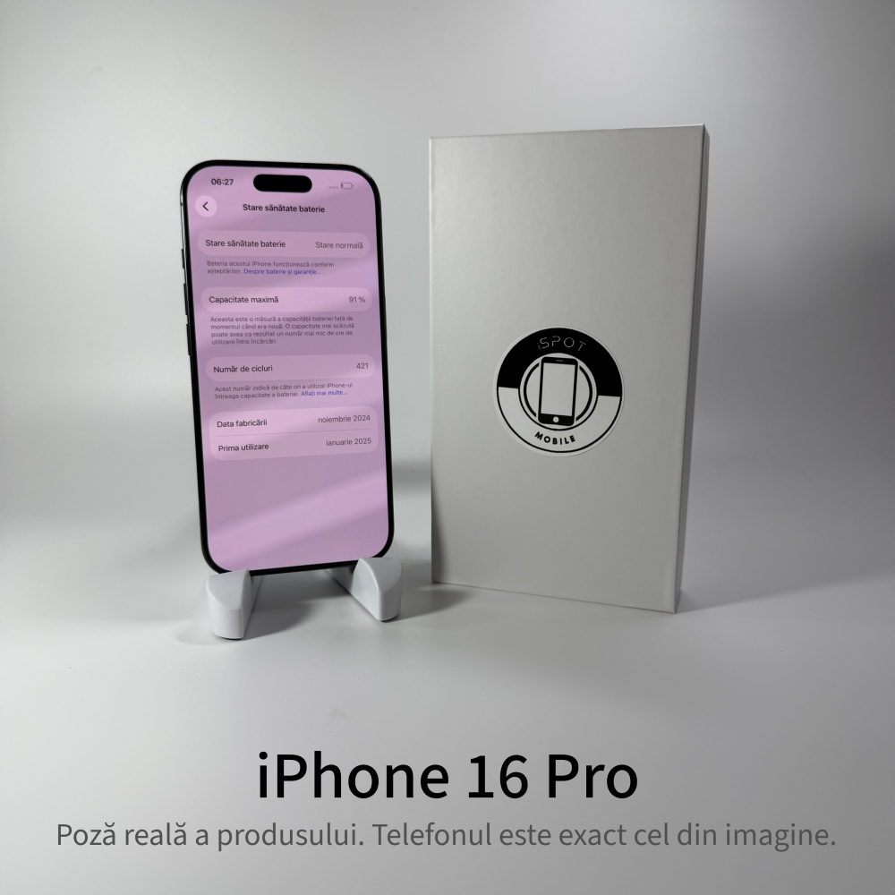 iPhone 16 Pro 128GB Black Grad B • Second Hand • GARANȚIE 2 ANI [5]