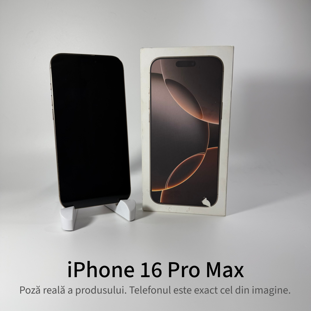 iPhone 16 Pro Max 256GB Desert Grad A • Second Hand • GARANȚIE 2 ANI [3]