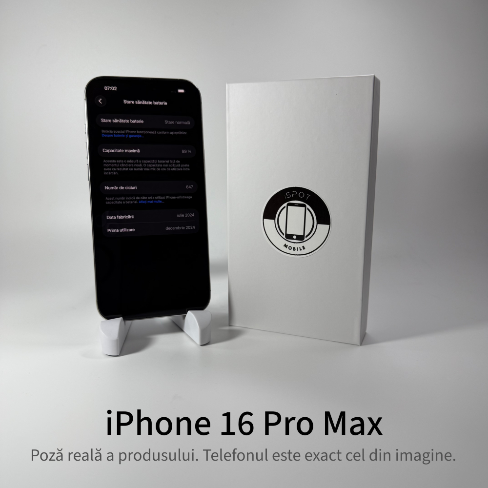 iPhone 16 Pro Max 256GB Natural Grad A • Second Hand • GARANȚIE 2 ANI [4]