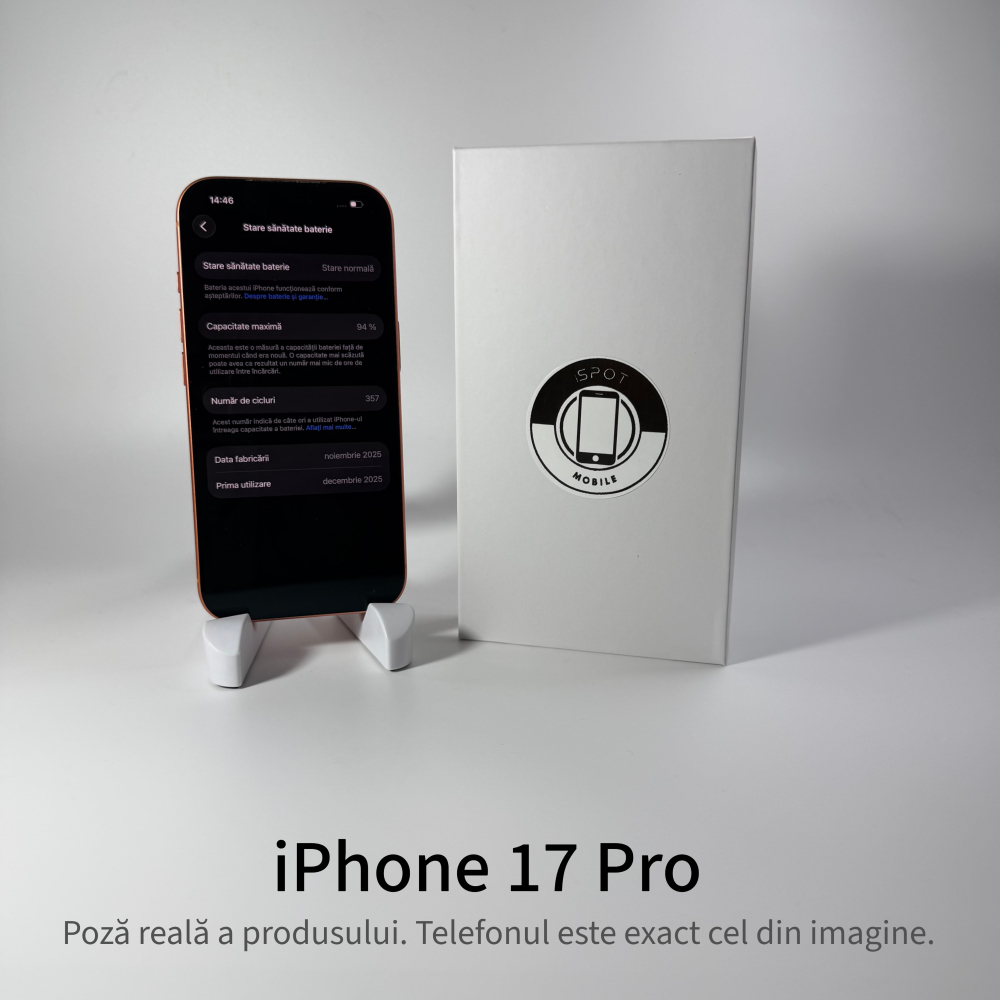iPhone 17 Pro 256GB 12GB RAM Orange Grad A- • Second Hand • GARANȚIE 2 ANI [5]