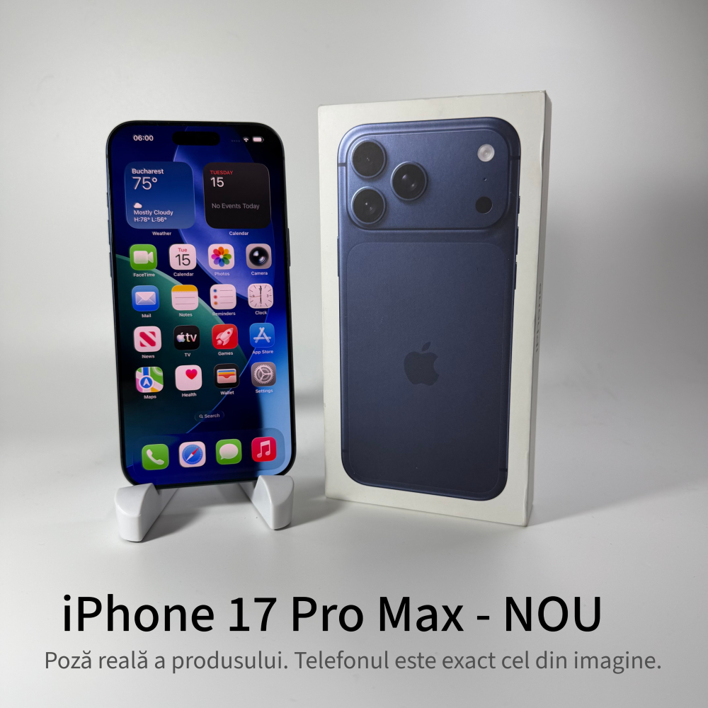 iPhone 17 Pro Max 256GB NOU Blue Grad A+ • Second Hand • GARANȚIE 2 ANI [2]