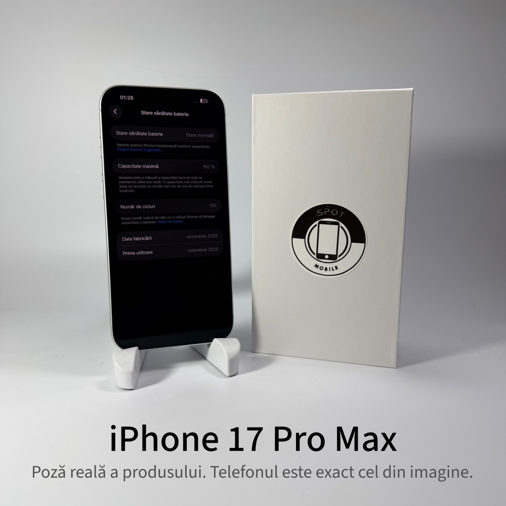 iPhone 17 Pro Max 256GB Silver Grad A+ • Second Hand • GARANȚIE 2 ANI [3]