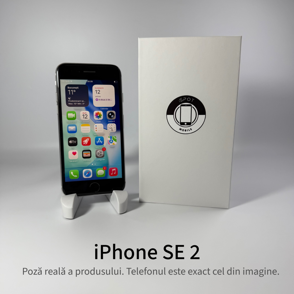 iPhone SE (2020) 64GB Silver Grad A – Second Hand - GARANȚIE 2 ANI [2]