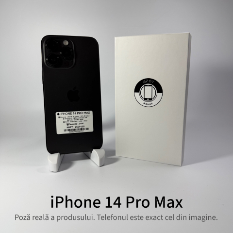 Telefoane - iPhone 14 Pro Max 256GB Space Black Grad A - Second Hand - GARANTIE 2 ANI