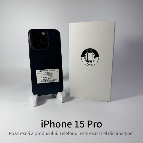 iPhone - iPhone 15 Pro 256GB Blue Grad A - Second Hand - GARANTIE 2 ANI