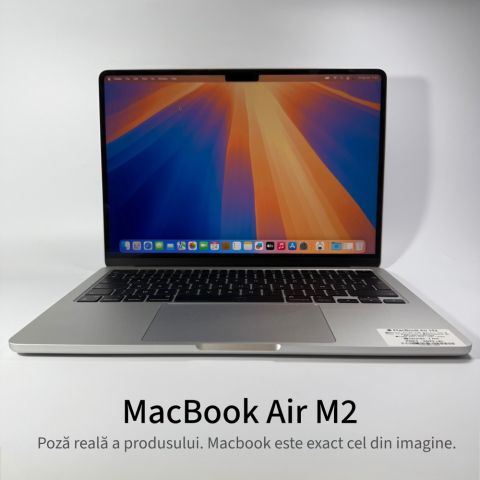 Laptop - Apple MacBook Air M2 8GB RAM 512GB SSD Silver –CA NOU – GARANȚIE 2 ANI