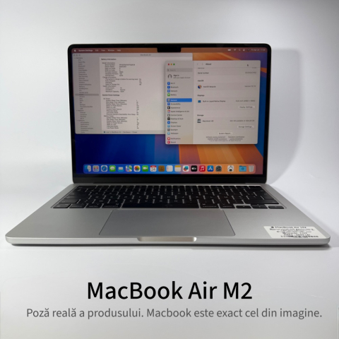Apple MacBook Air M2 8GB RAM 512GB SSD Silver –CA NOU – GARANȚIE 2 ANI [1]