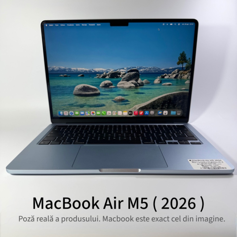 Laptop - Apple MacBook Air M5 (2026) 16GB RAM 512GB SSD Blue –CA NOU – GARANȚIE 2 ANI