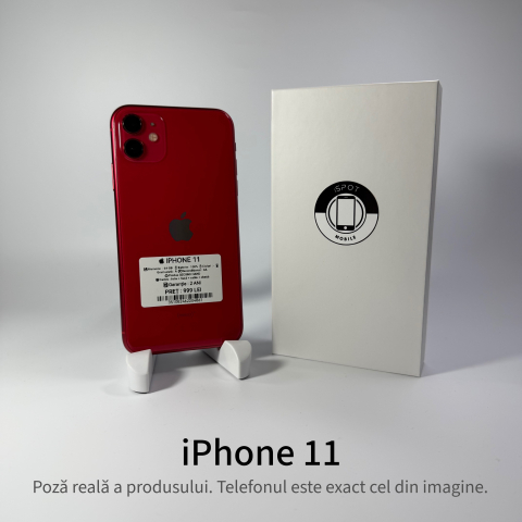 Telefoane - iPhone 11 64 GB RED Grad A – Second Hand - GARANȚIE 2 ANI