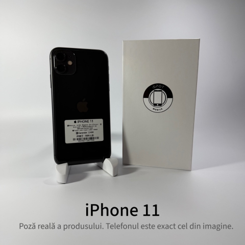 Telefoane - iPhone 11 64GB Black Grad A – Second Hand – GARANȚIE 2 ANI -
