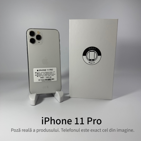iPhone - iPhone 11 Pro 64GB Silver Grad A – Second Hand - GARANȚIE 2 ANI