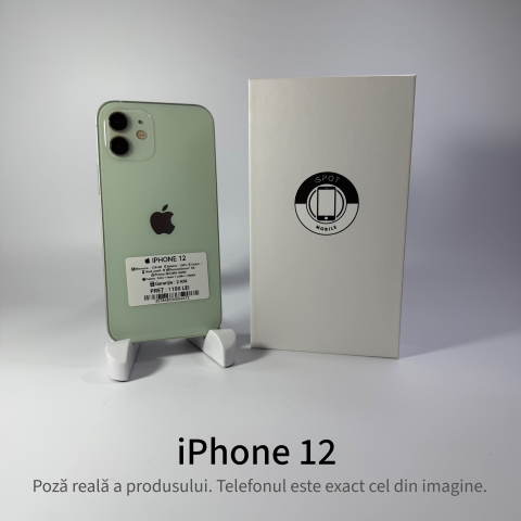Telefoane - iPhone 12 128GB Green Grad B - Second Hand - GARANTIE 2 ANI
