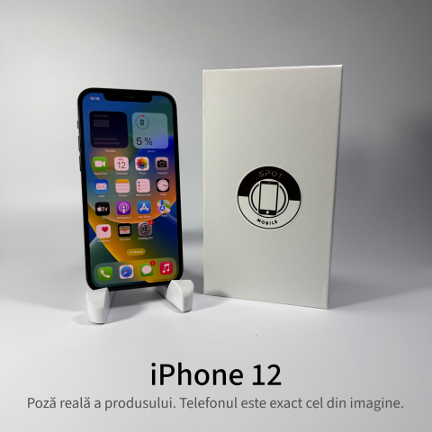 iPhone 12 64GB Black Grad A • Second Hand • GARANȚIE 2 ANI [1]