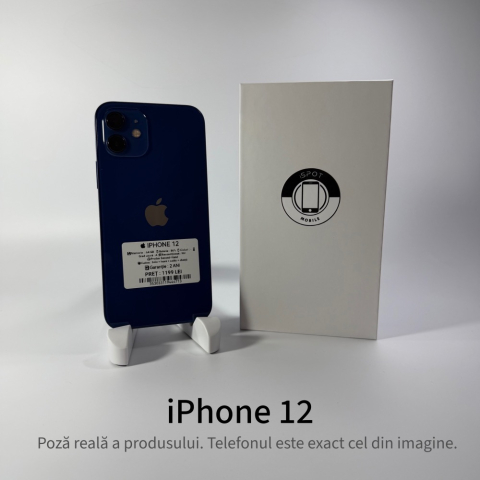 iPhone - iPhone 12 64GB Blue Grad A – Second Hand – GARANȚIE 2 ANI