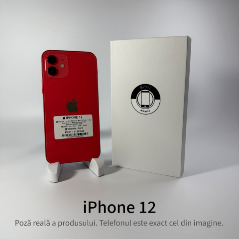 iPhone - iPhone 12 64GB Red Grad A – Second Hand – GARANȚIE 2 ANI