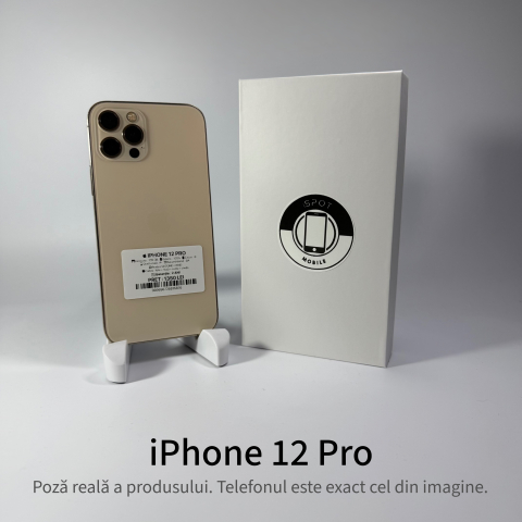 Telefoane - iPhone 12 Pro 128GB Gold Grad A • Second Hand • GARANȚIE 2 ANI