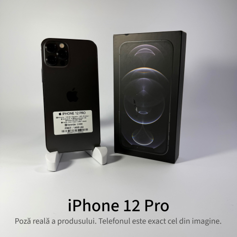 Telefoane - iPhone 12 Pro 128GB Graphite Grad A  - Second Hand - GARANTIE 2 ANI