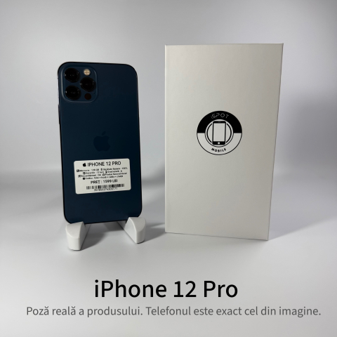 iPhone - iPhone 12 Pro 128GB Pacific Blue Grad A – Second Hand - GARANȚIE 2 ANI