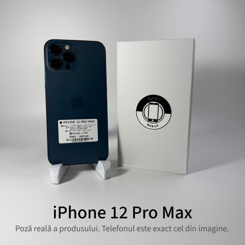 iPhone - iPhone 12 Pro Max 128GB Blue Grad A • Second Hand • GARANȚIE 2 ANI