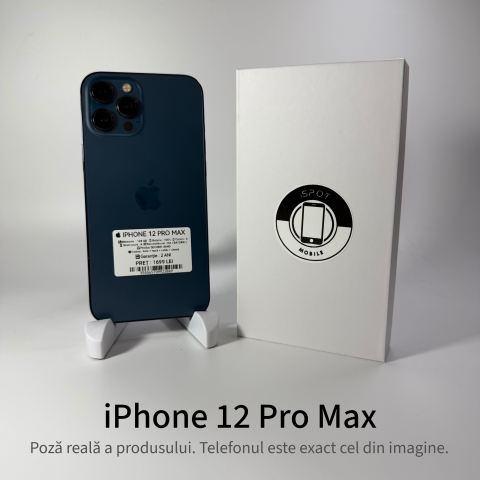 iPhone - iPhone 12 Pro Max 128GB Blue Grad A • Second Hand • GARANȚIE 2 ANI
