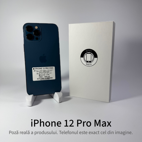 Telefoane - iPhone 12 Pro Max 128GB Blue Grad A - Second Hand - GARANTIE 2 ANI