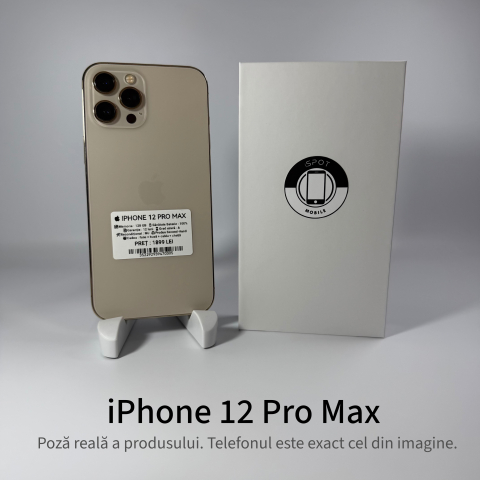 iPhone - iPhone 12 Pro Max 128GB Gold Grad A – Second Hand - GARANȚIE 2 ANI