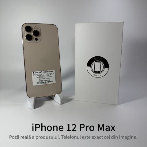 iPhone - iPhone 12 Pro Max 128GB Gold Grad A • Second Hand • GARANȚIE 2 ANI